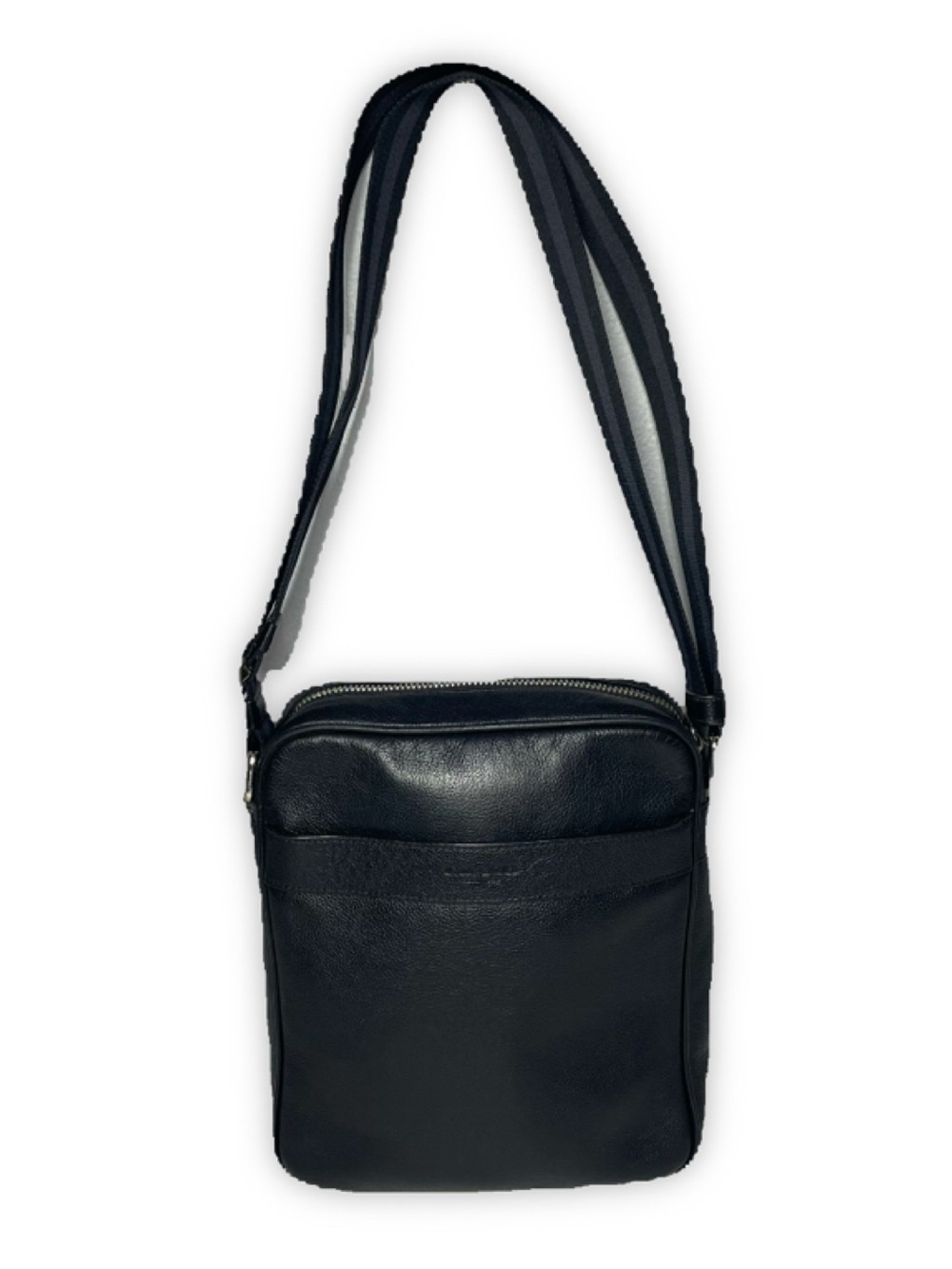 Coach Charles Flight Bag Crossbody Travel Black Pebbled Leather F54782 Messenger